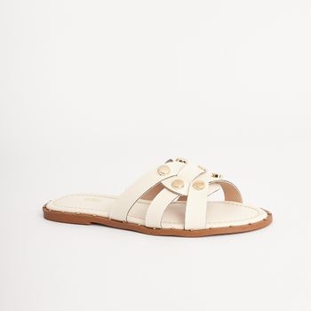Rasteira Floater Tachas - OFF WHITE