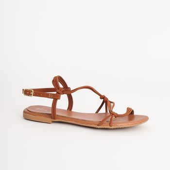 Rasteira Nobuck Rustique - CARAMELO
