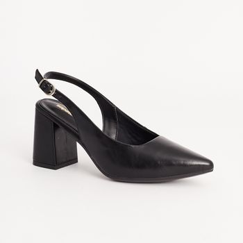 Scarpin Slingback Bico Fino - PRETA