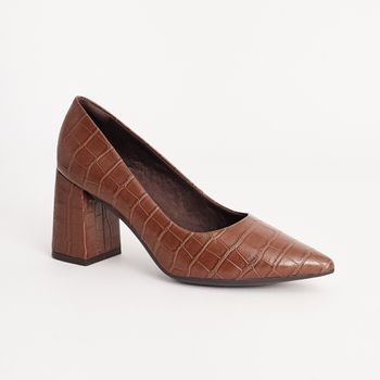 Scarpin Crocodiles Salto Bloco - TERRA