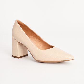 Scarpin Crocodiles Salto Bloco - AMENDOA