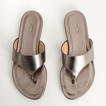 Rasteira Chinelo Comfort Metalizada - ONIX