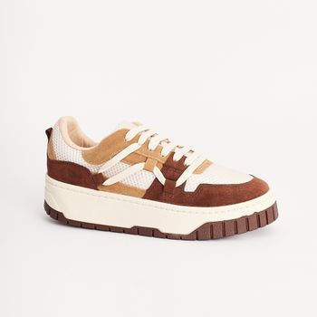 Tênis Cadarço Style - TERRA/PALHA/OFF WHITE