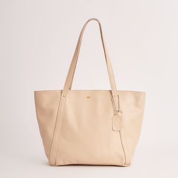 Bolsa de Ombro em Couro - AMENDOA