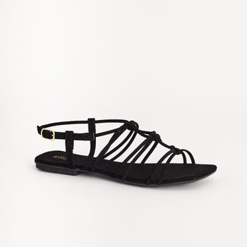 Rasteira Multitiras Nós - PRETA