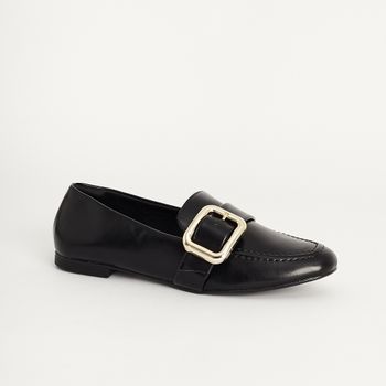 Mocassim Fivela Oversized - PRETA
