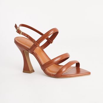 Sandália Alta Salto Taça - CARAMELO