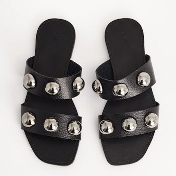 Rasteira com tachas - PRETA