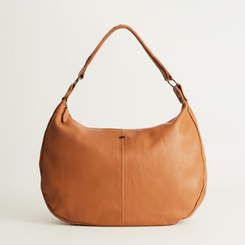 Bolsa Sacola em Couro - CARAMELO