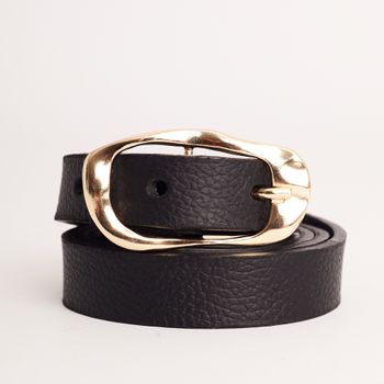 Cinto Couro Fivela Orgânica - PRETA