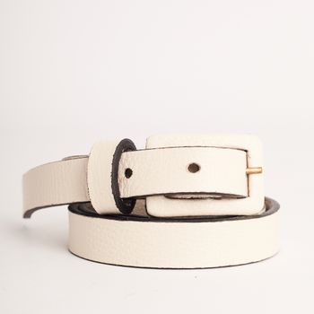 Cinto Couro Fino - OFF WHITE