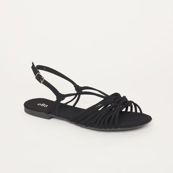 Rasteira Traseiro Nobuck - PRETA