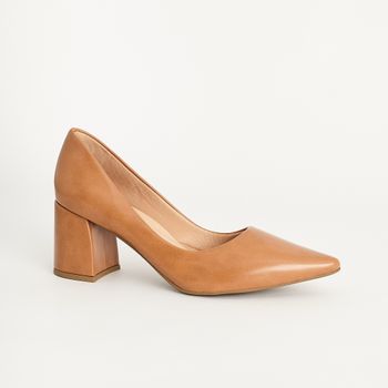 Scarpin Basic Salto Bloco - AMENDOA