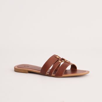 Rasteira Argola Rústica - CARAMELO