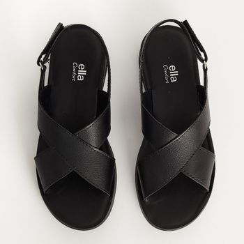 Papete Comfort Tiras Cruzadas - PRETA