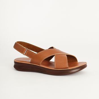 Papete Comfort Tiras Cruzadas - CARAMELO