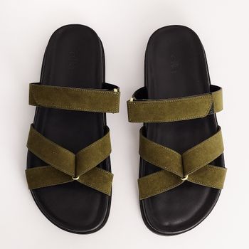 Papete Camurça Com Ajuste de Velcro - ARMY