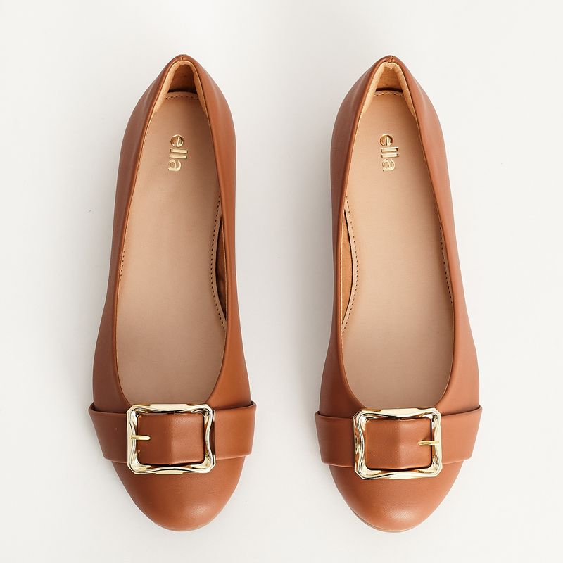 Sapatilha Fivela Casual - CARAMELO | Sapatella