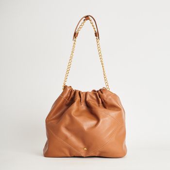 Bolsa Tassel de Couro - CARAMELO