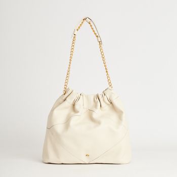 Bolsa Tassel de Couro - OFF WHITE