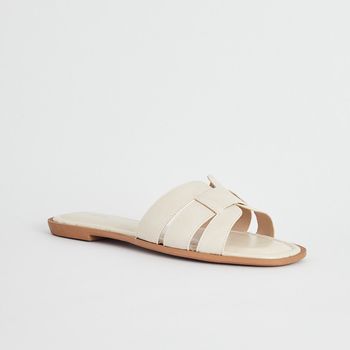 Rasteira H Rústica - OFF WHITE