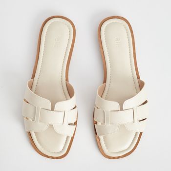 Rasteira H Rústica - OFF WHITE