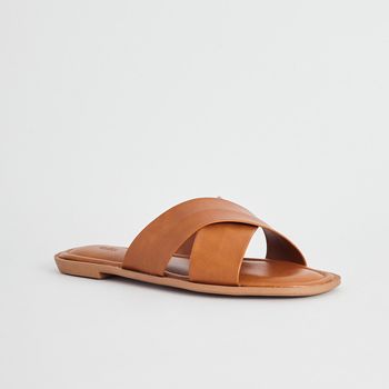 Rasteira Tiras Cruzadas - CARAMELO