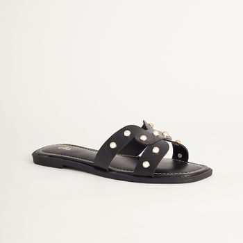 Rasteira Tachas H - PRETA