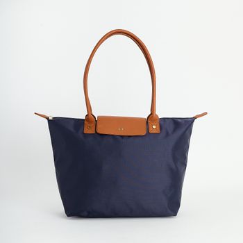 Bolsa Nylon G - MARINHO/CARAMELO