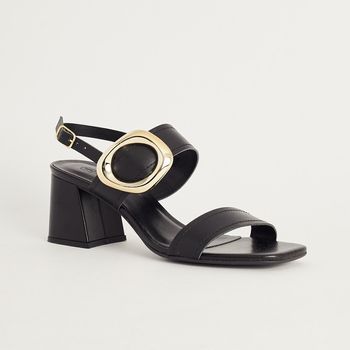 Sandália Fivela Luxo - PRETA