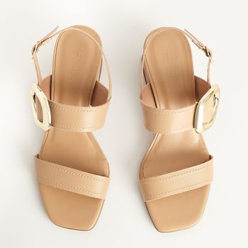 Sandália Fivela Luxo - AMENDOA