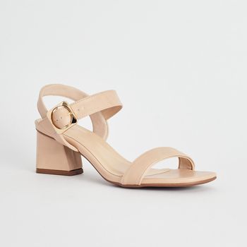 Sandália Casual Fivela - AMENDOA