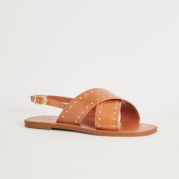 Rasteira Cruzada Tachas - CAMEL