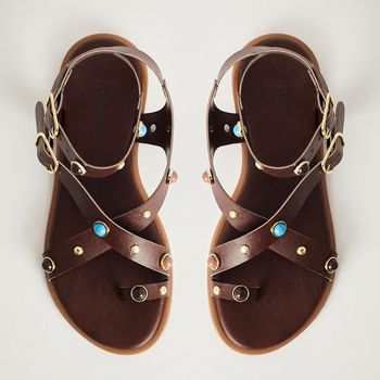 Rasteira Pedraria Boho - TERRA