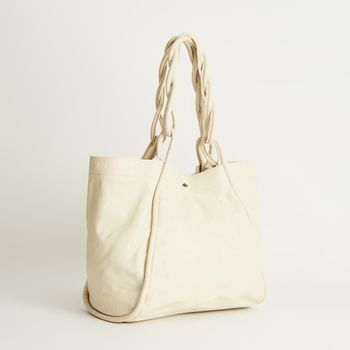 Bolsa Sacola Alça Trançada - OFF WHITE