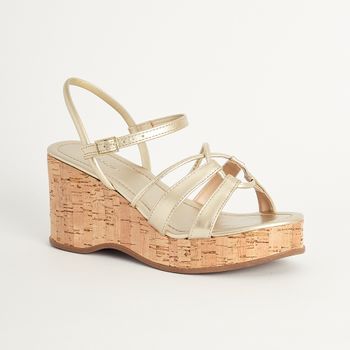 Anabela Tiras Salto Cortiça - CHAMPAGNE
