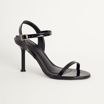 Sandália Verniz Salto Fino - PRETA