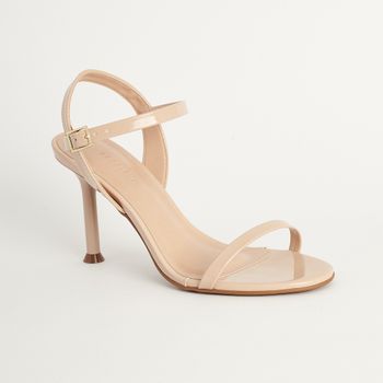 Sandália Verniz Salto Fino - AMENDOA