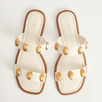 Rasteira Detalhes Metálicos - OFF WHITE