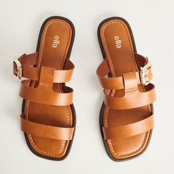 Rasteira Detalhe Fivela - CAMEL