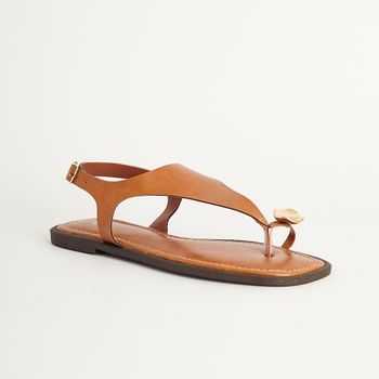 Rasteira Ring Toe Orgânica - CARAMELO