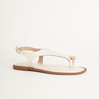 Rasteira Ring Toe Orgânica - OFF WHITE