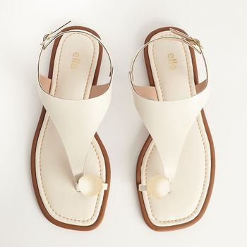 Rasteira Ring Toe Orgânica - OFF WHITE