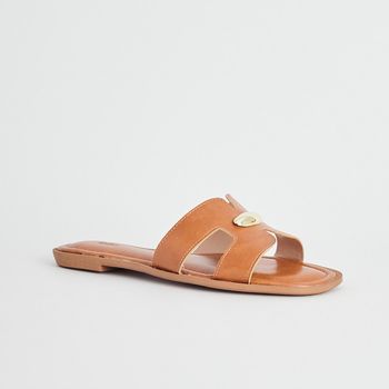 Rasteira H Detalhe Metálico - CAMEL