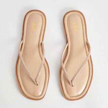 Rasteira Chinelo Strass - ROSADA