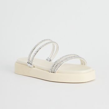 Papete Strass 2x1 - OFF WHITE
