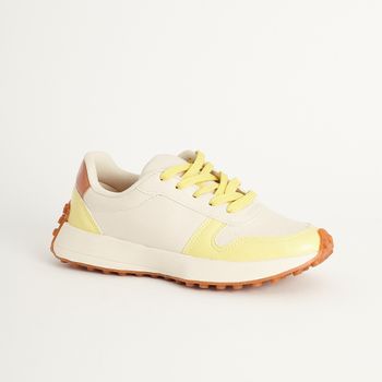 Tênis Urban Solado Tratorado - OFF WHITE/LEMON