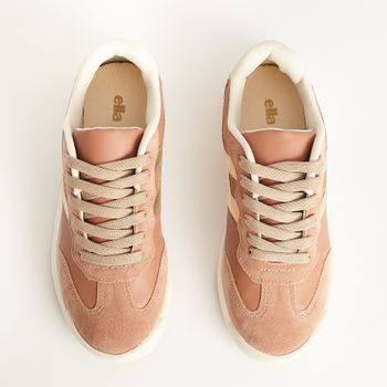 Tênis Mix Texturas - ROSADO/CHAMPAGNE