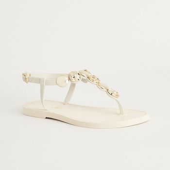 Rasteira Esferas Metálicas - OFF WHITE