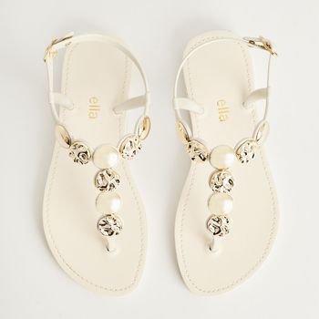 Rasteira Esferas Metálicas - OFF WHITE